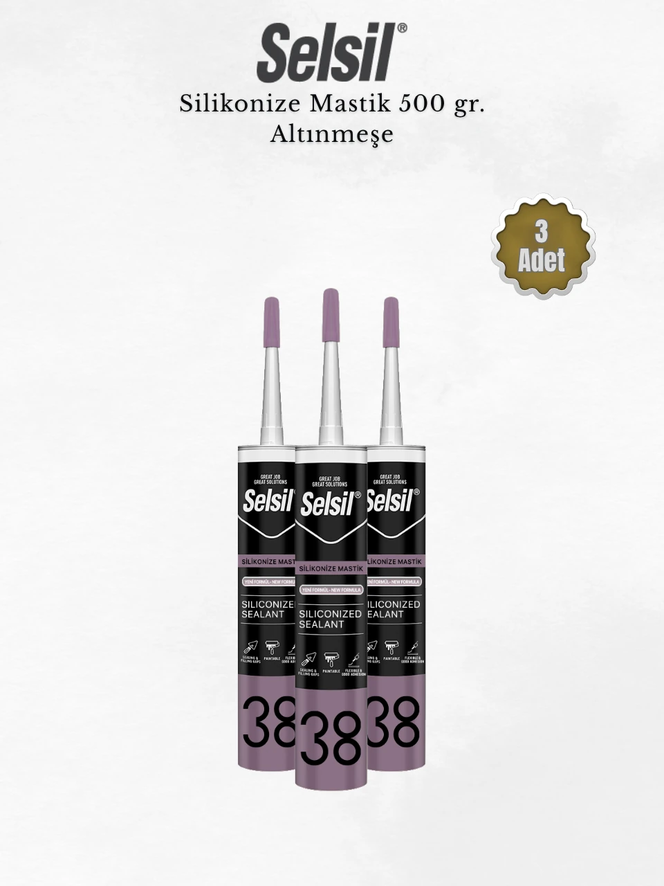 Silikonize Altınmeşe Mastik 500 gr - 3 Adet