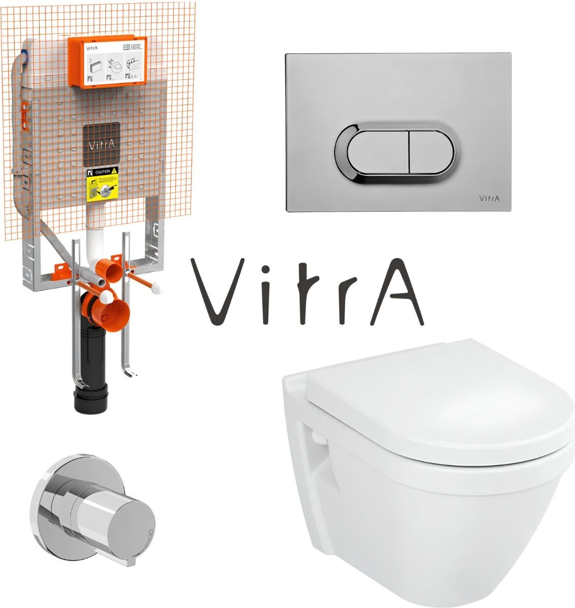 S50 Asma Klozet, Vitra Gömme Rezervuar Set 768-1851
