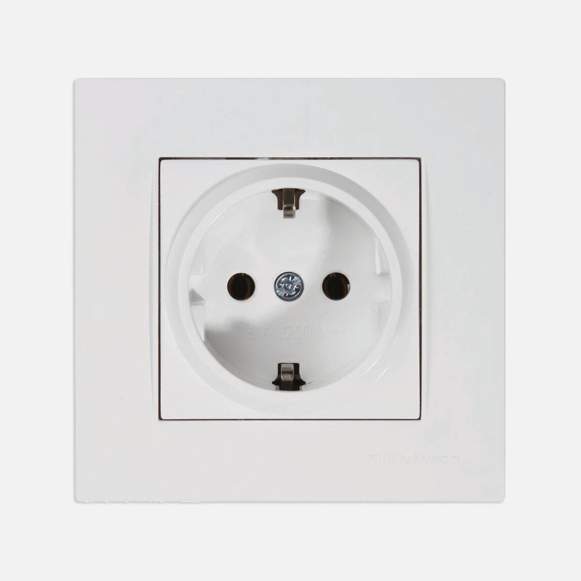 Rita Serisi Çocuk Korumalı Topraklı Priz Beyaz