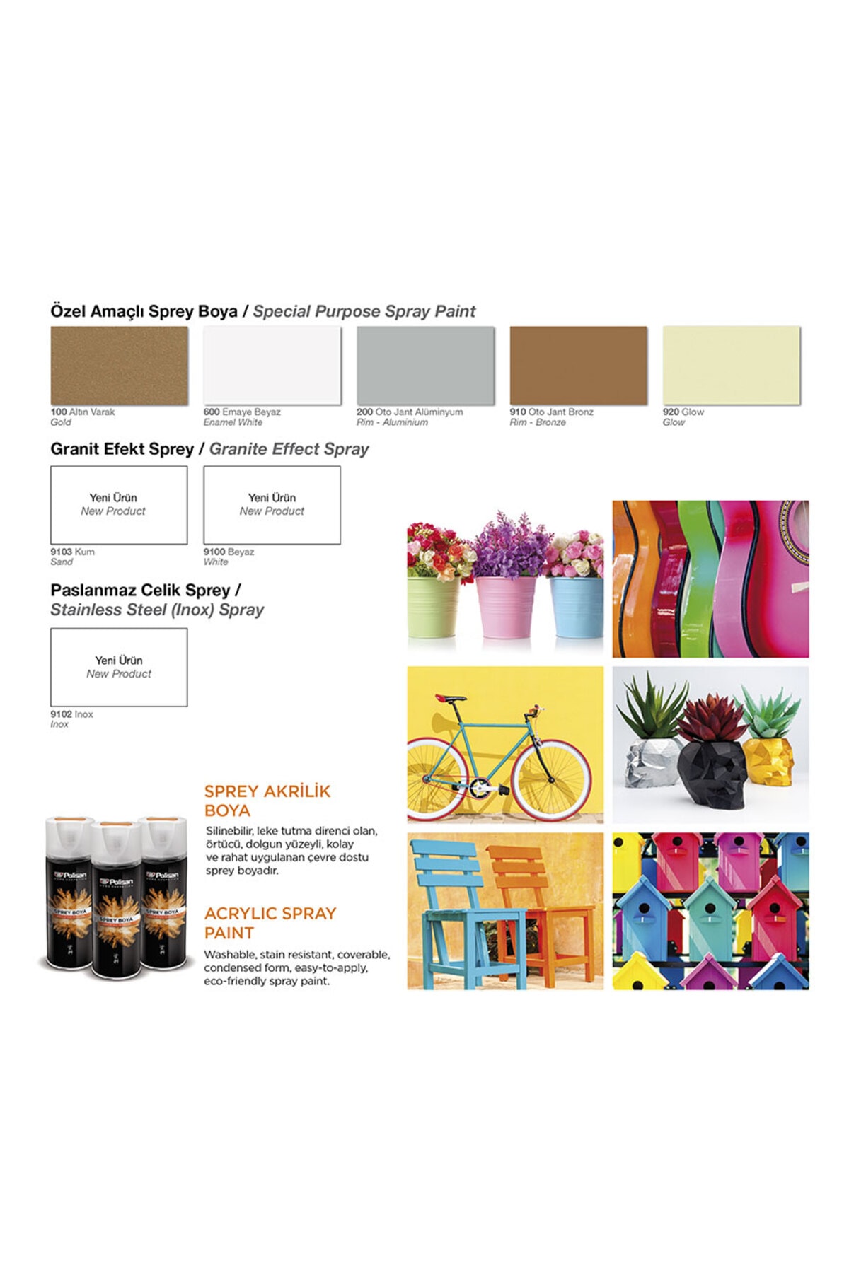 Akrilik Sprey Boya 400 ml Taksi Sarı