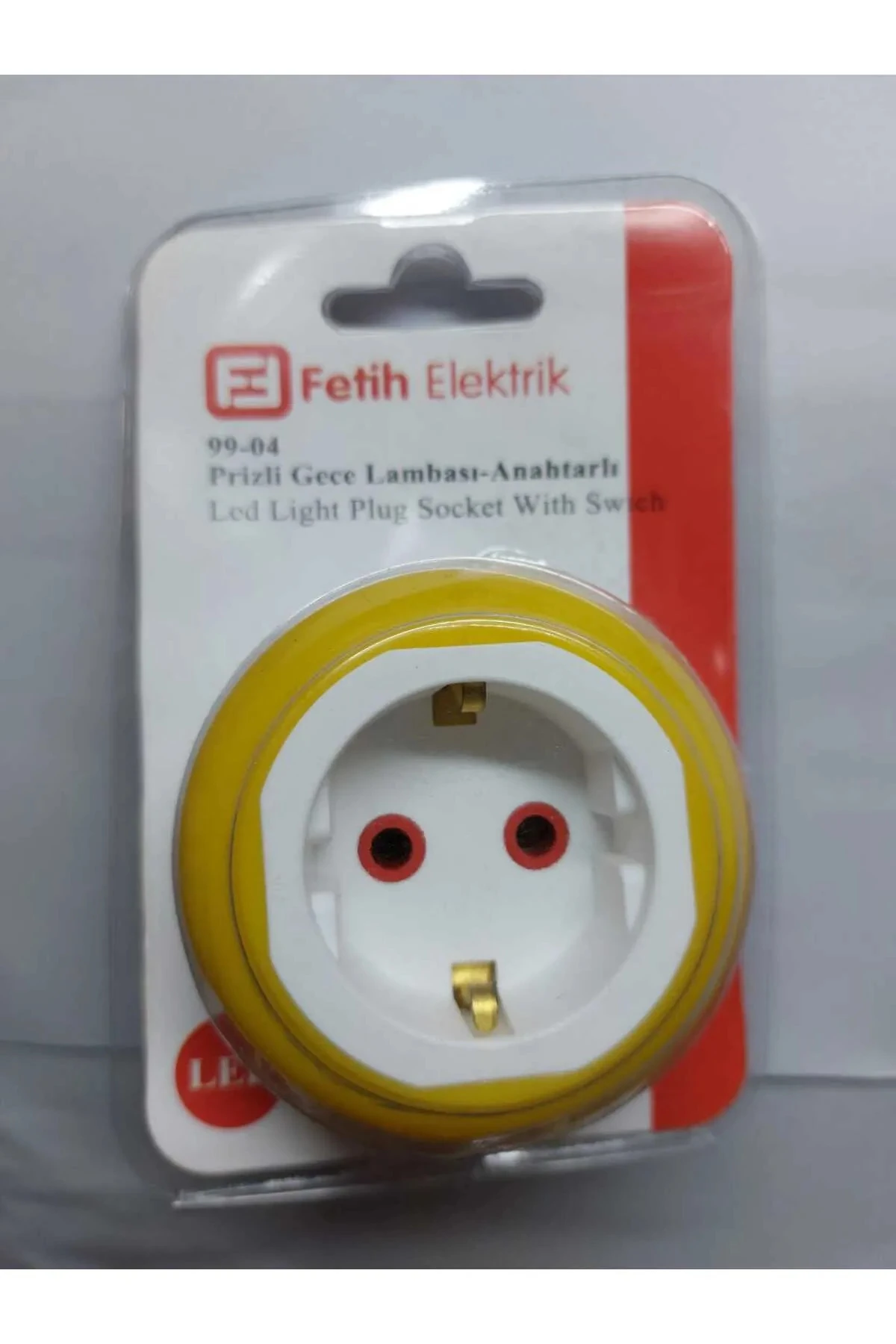 Prizli Gece Lambası Led Anahtarlı Topraklı - Fetih 99-04 ( SARI )