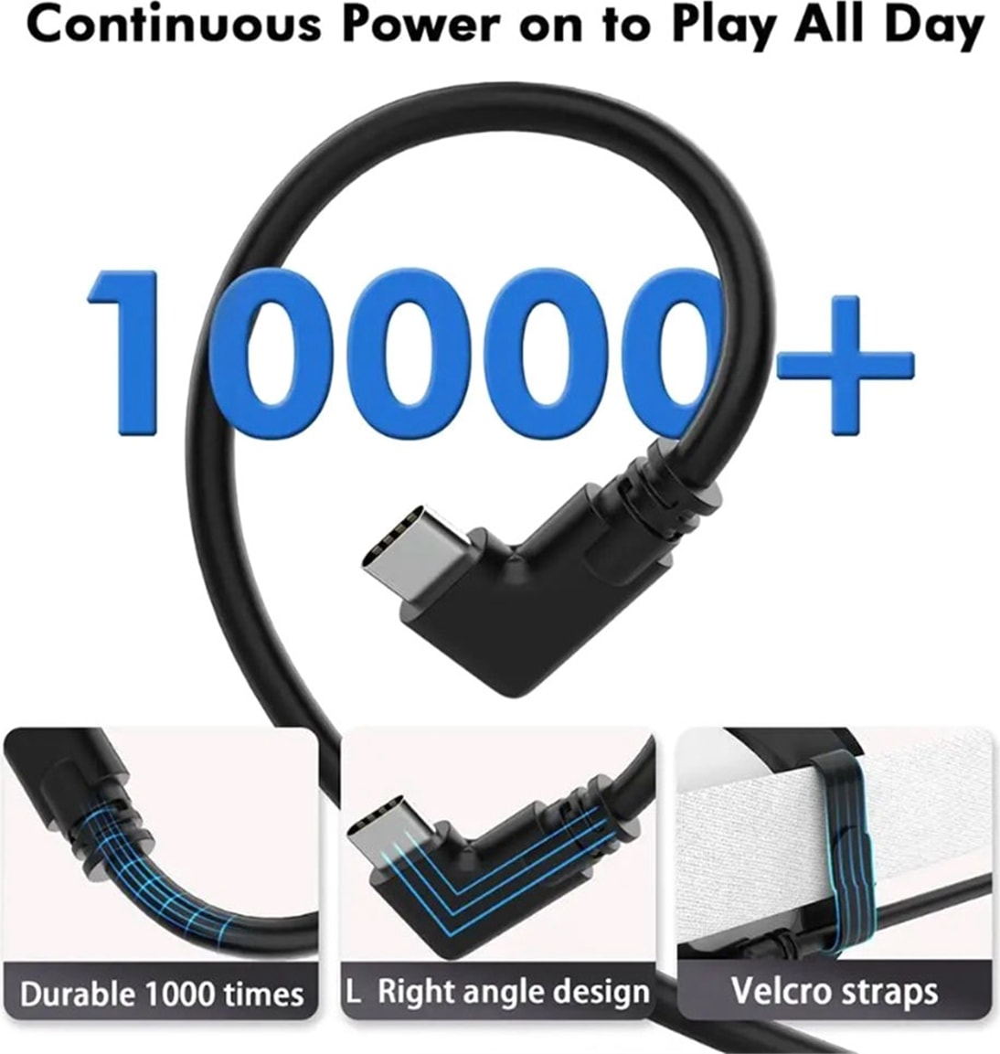5gbps Güçsüz Seri Kablo 5m Şarj Kablosu Usb3.2 Gen2'den Quest 2 Için Type-C'ye Kablo Pıco 4 Için Vr Başlığı (Yurt Dışından)