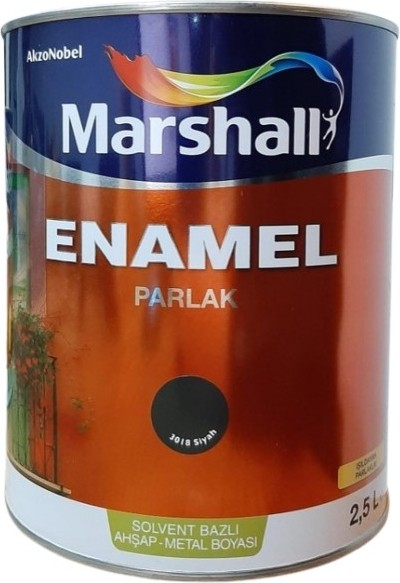 Enamel Parlak 3018 Siyah 2,5 Lt