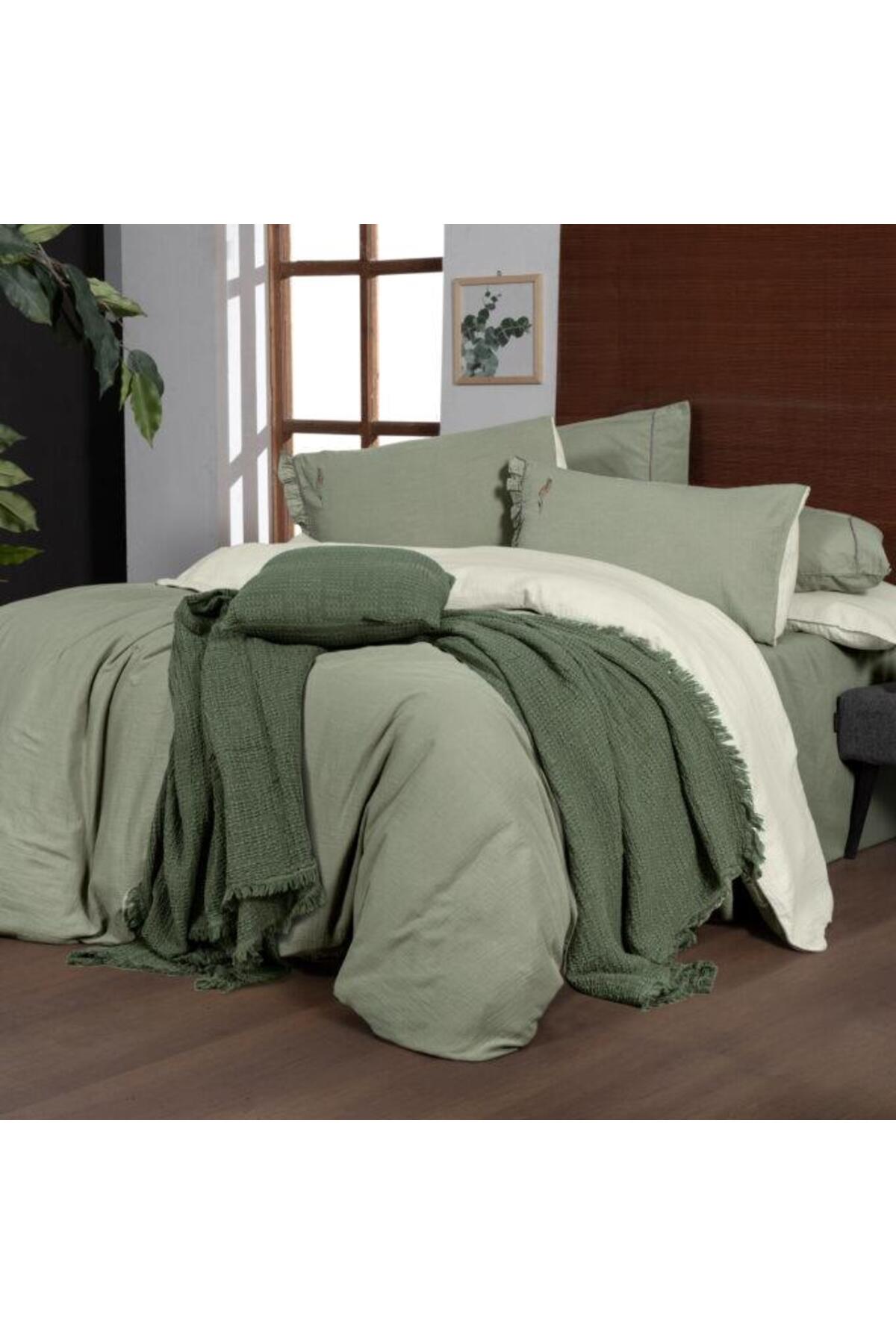 Mood Comfort  Kenyon Tek Kişilik Nevresim Takımı Yeşil