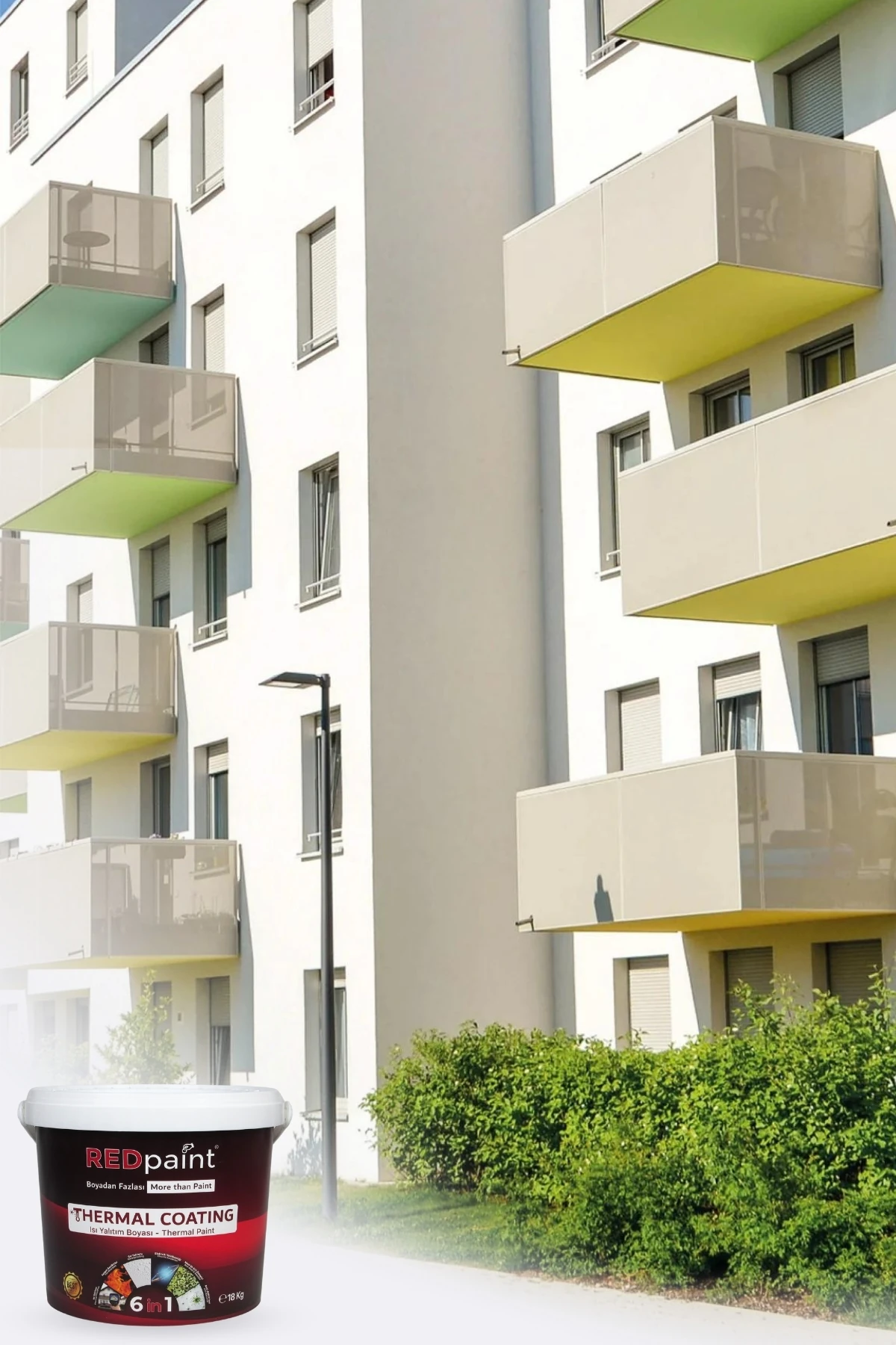 Thermal Coating (THERMAL PAİNT–ISI YALITIM BOYASI) Iç, Dış Cephe Ve Çatı Isı Yalıtım Boyası 18kg