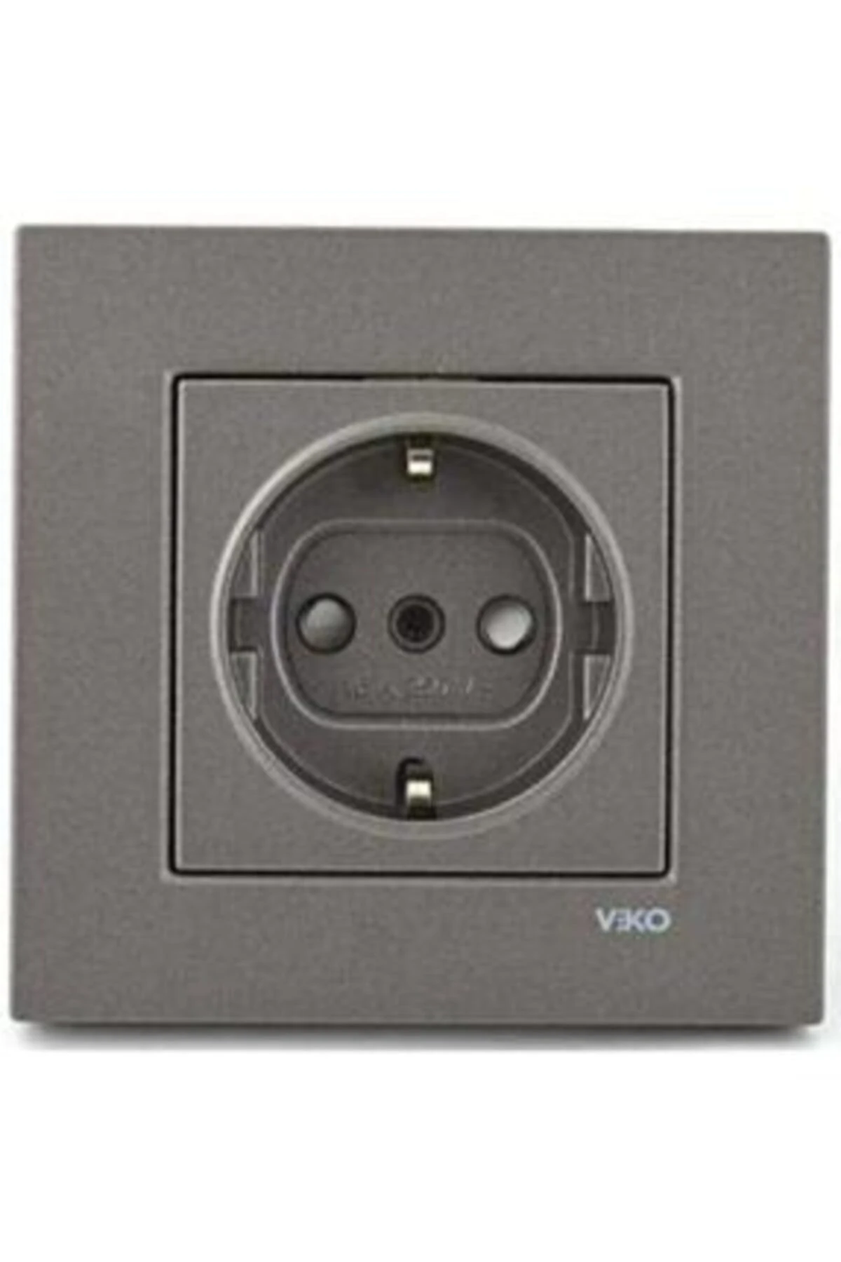 Novella Antrasit Topraklı Priz Çocuk Korumalı Mekanizma+kapak+çerçeve