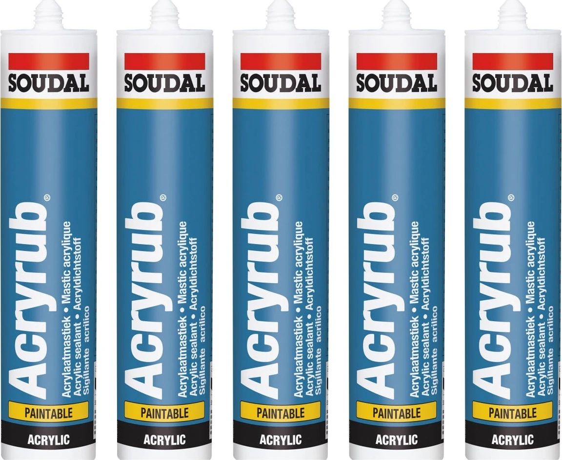 5 Adet  Acryrub Silikonize Mastik 500 Gram Antrasit Gri