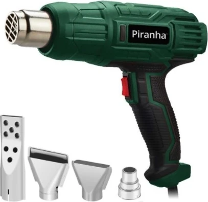 Sıcak Hava Tabancası 2000W 4 Başlıklı Ayarlanabilir Isı 600 Derece Güçlü Performans