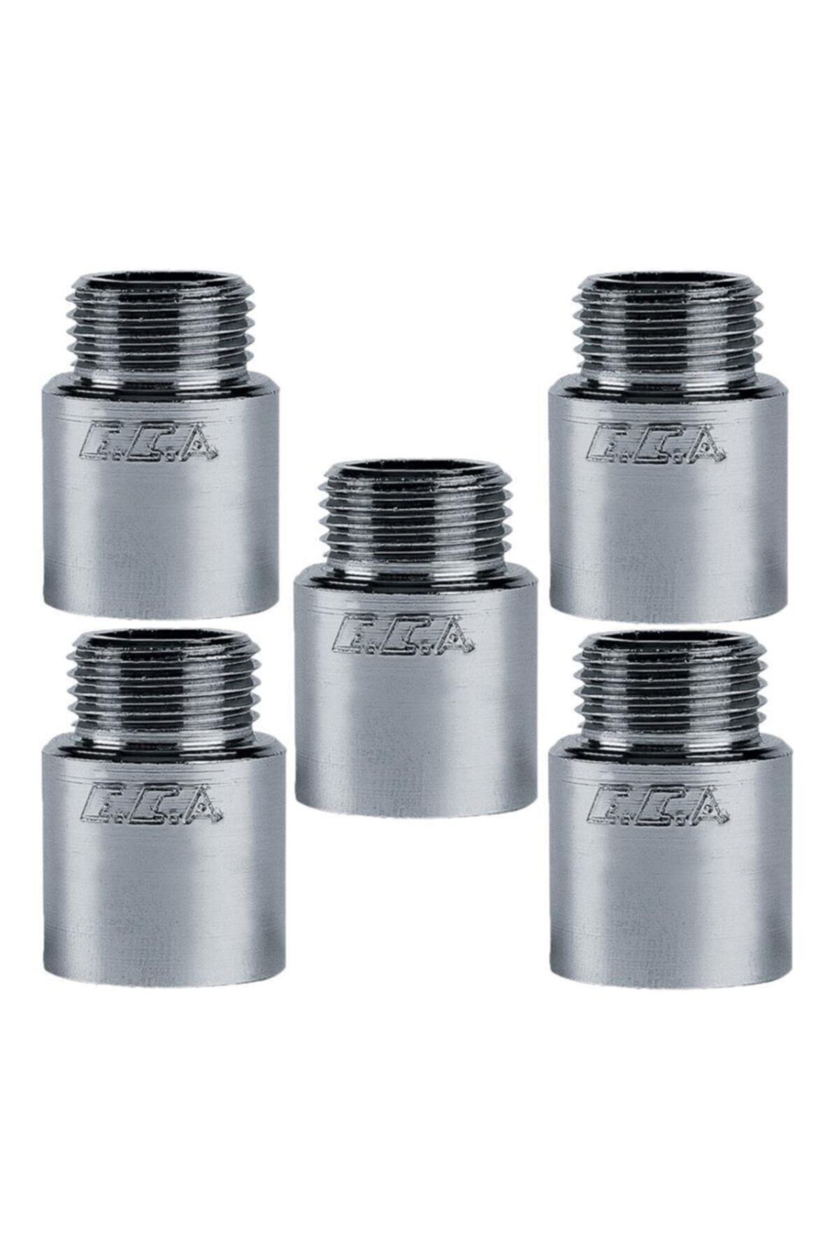 5 Adet 1/2 2,5cm Uzatma Krom (musluk Uzatma) 102134016 Pirinç E.c.a