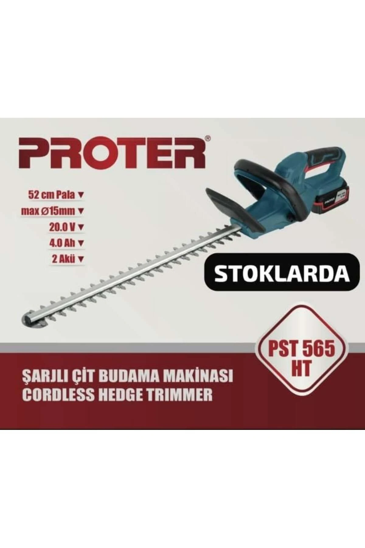 PST 565 HT ŞARJLI ÇİT BUDAMA MAKİNESİ