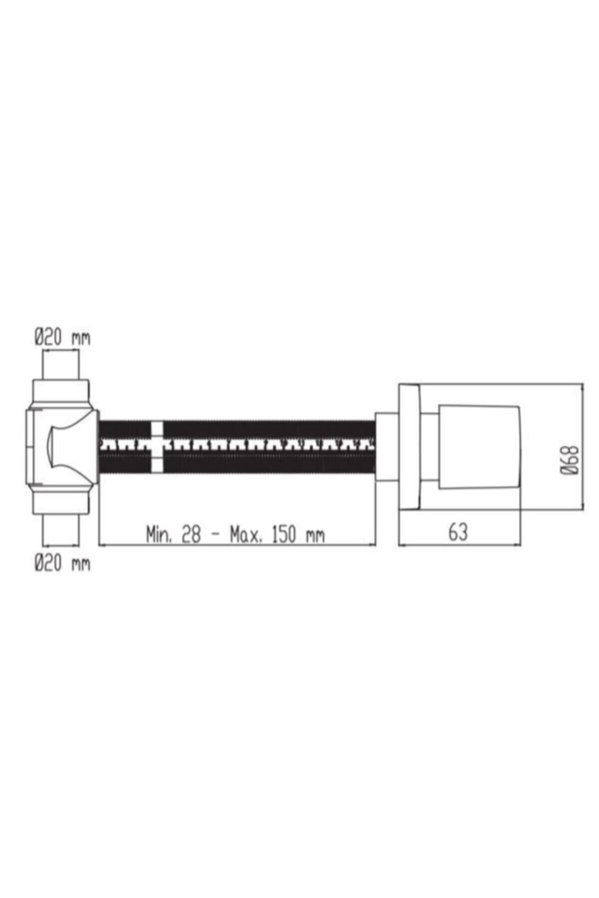 V200 Ankastre Stop Valf Pprc 180° Aç Kapa 20mm
