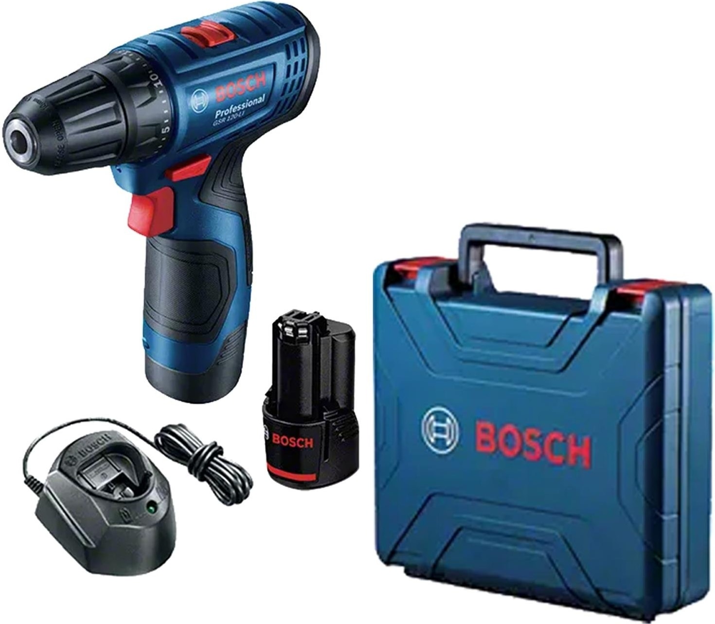 BOSCH Professional GSR 120-LI Akülü Delme Vidalama +  Sırt Çantası +  V-Line 103 Parça Karışık Aksesuar Seti