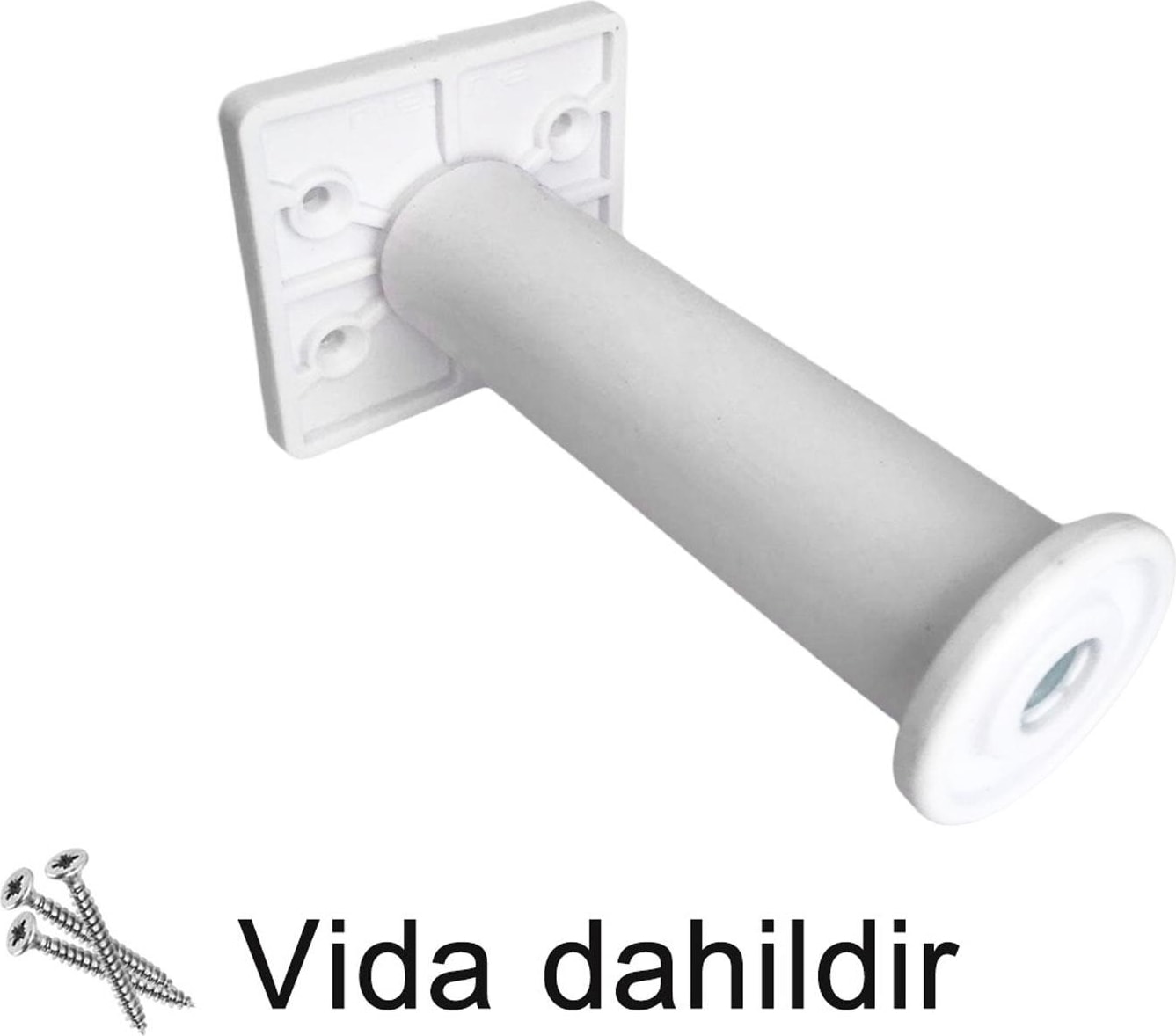 4 Adet Modül Ayarlanabilir Destek Ayağı 15 x 23 cm Beyaz Ayak Mobilya Kanepe Baza Koltuk Ünite Ayakları