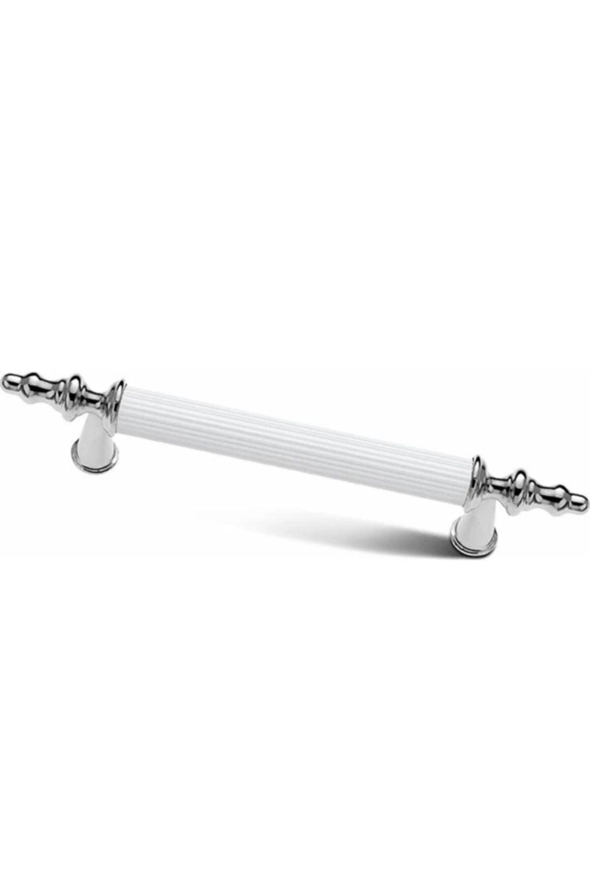 Inci Kombin Lüks Modern Dolap Çekmece Kulpları (2 Adet ) 96 Mm Krom Beyaz