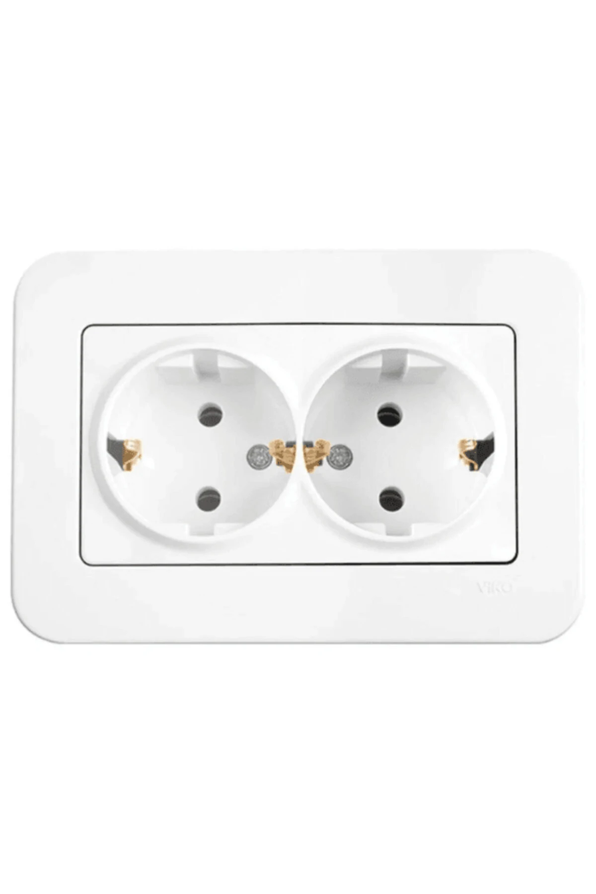 Viko Linnera İkili Topraklı Priz Beyaz 90440056 (Çerçeve Dahil) (2 Adet)