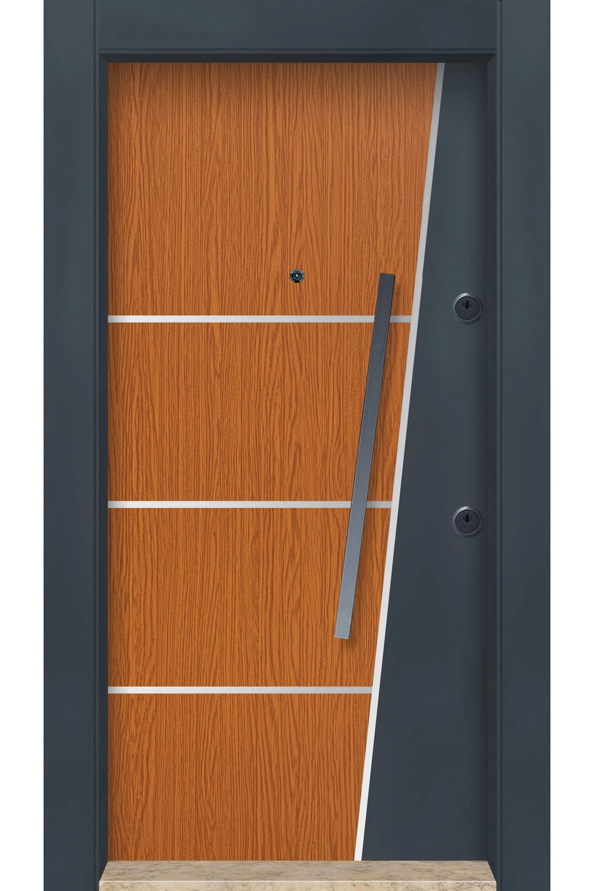 Dış Iklim Kapısı, Yağmura Güneşe Dayanıklı Çelik Kapı, Mn-6014 Sol