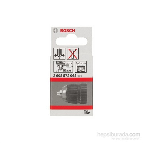 BOSCH - Anahtarsız Uç Takma Mandreni 10 Mm'Ye Kadar - 1 – 10 Mm, 3/8" - 24