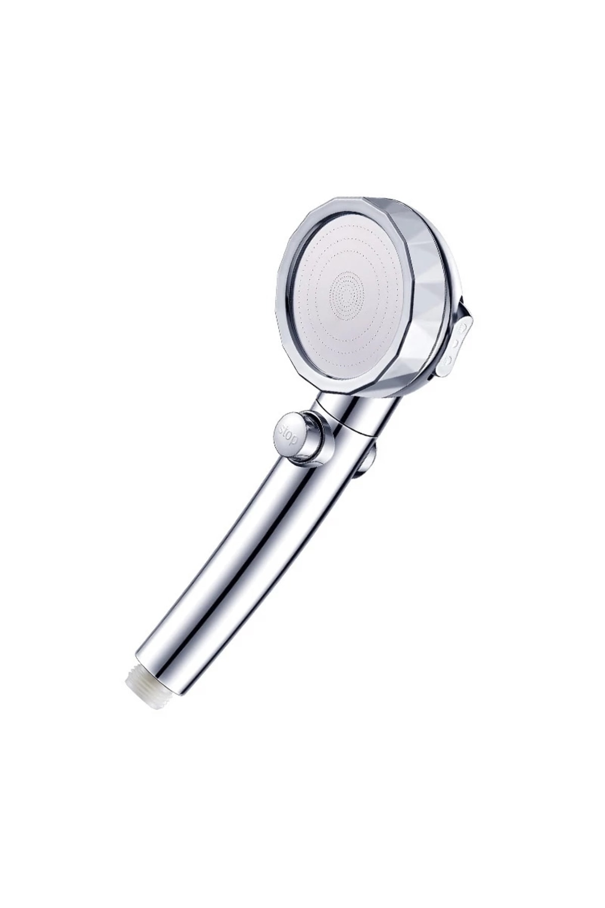 3 Fonksiyonlu Stoplu Krom Duş Başlığı, Krom Mafsal Ve Örgülü Hortum Duş Seti