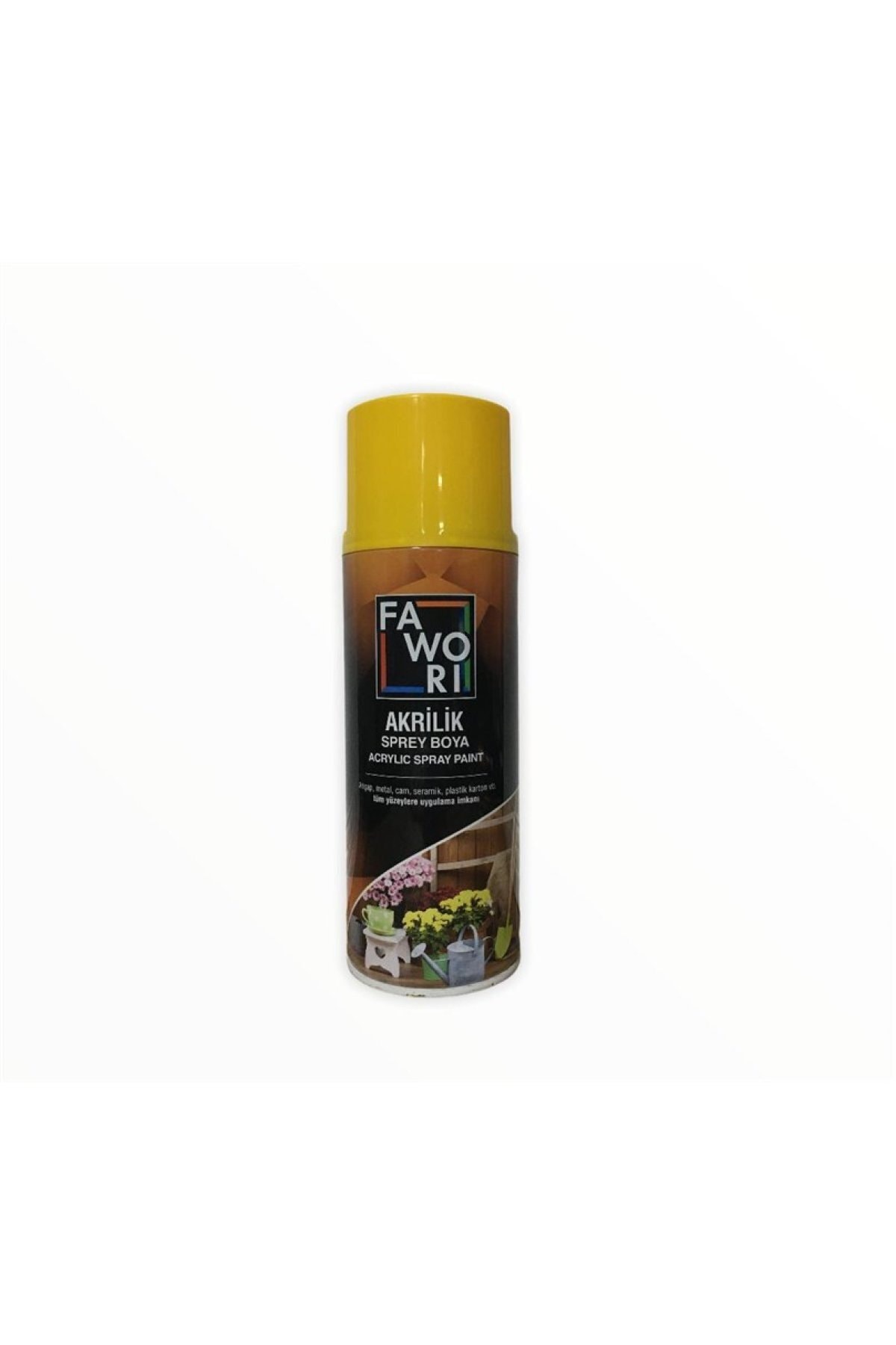 FAWORİ Akrilik Sprey Boya 400 ml Krom Sarı