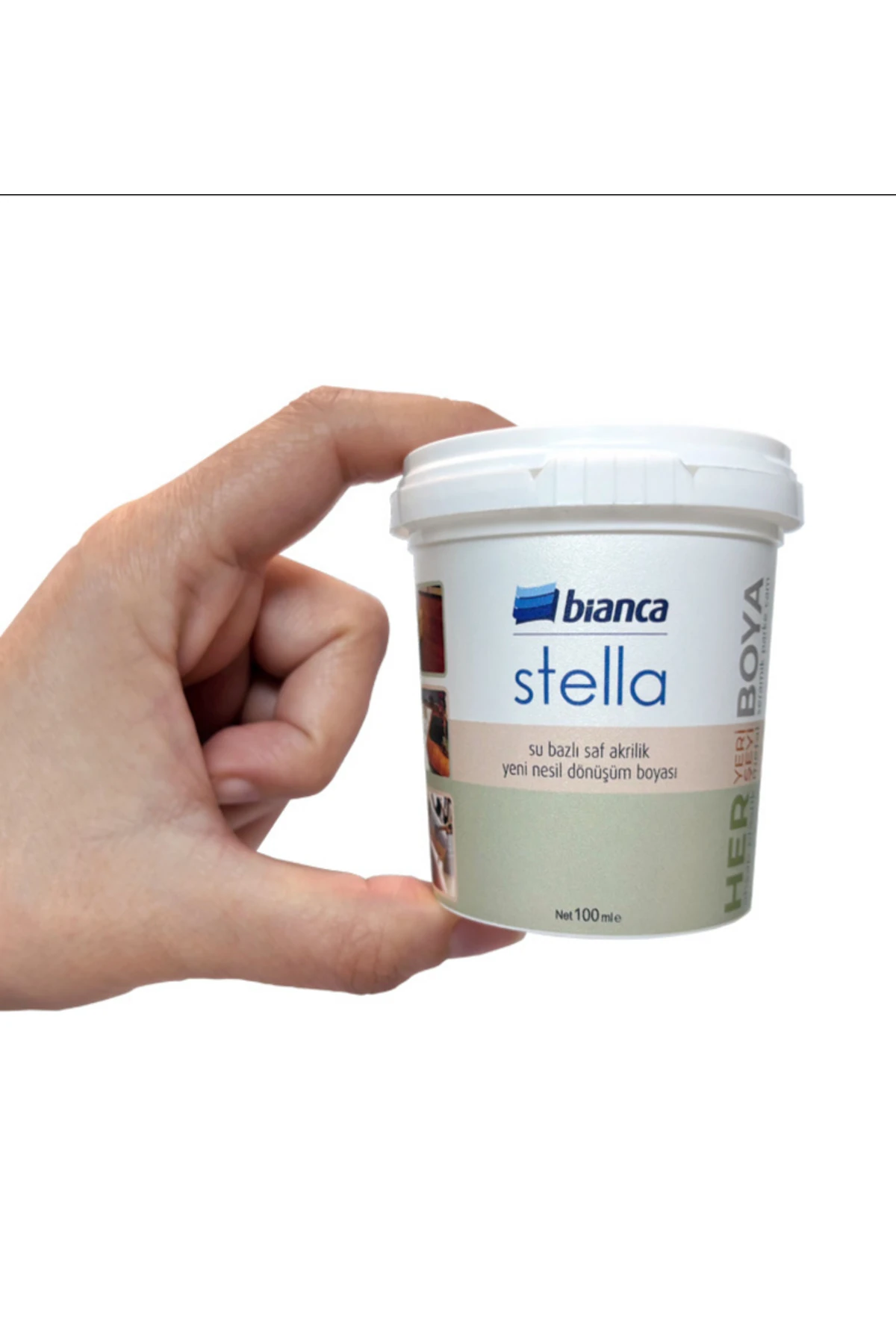 Stella Mini Boy Su Bazlı Akrilik Mistik Beyaz Yeni Nesil Dönüşüm Boyası 100 Ml