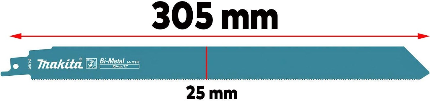 MAKİTA 5 Adet  Boru Profil Testere Bıçağı Metal Kılıç 305 mm Dekupaj Testere Bıçak B-43206
