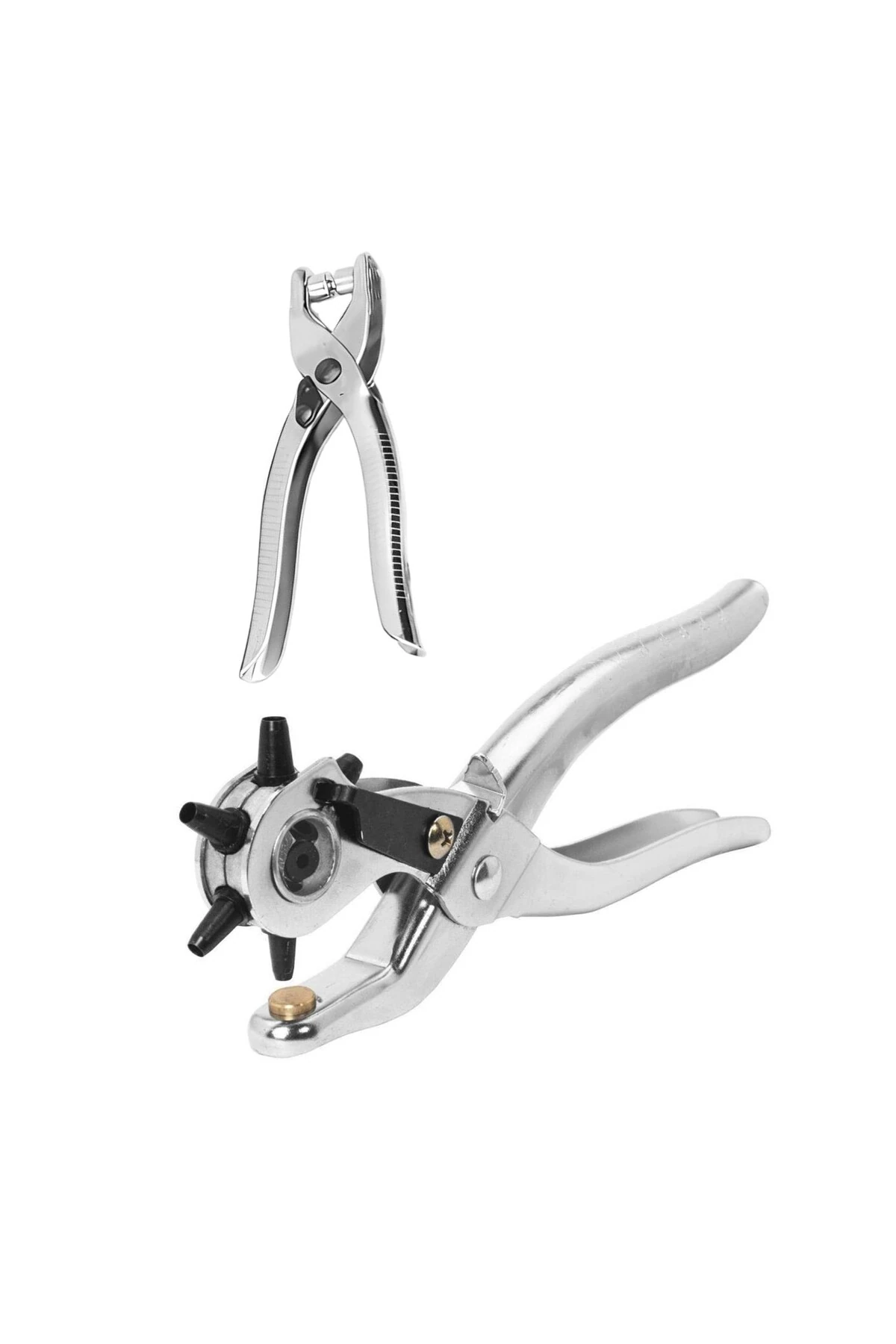 Kemer Deri Delme Pensesi Metal 2'li Set 6 Farklı Boyutta Delici Delik Açıcı Perçin Perçinleme