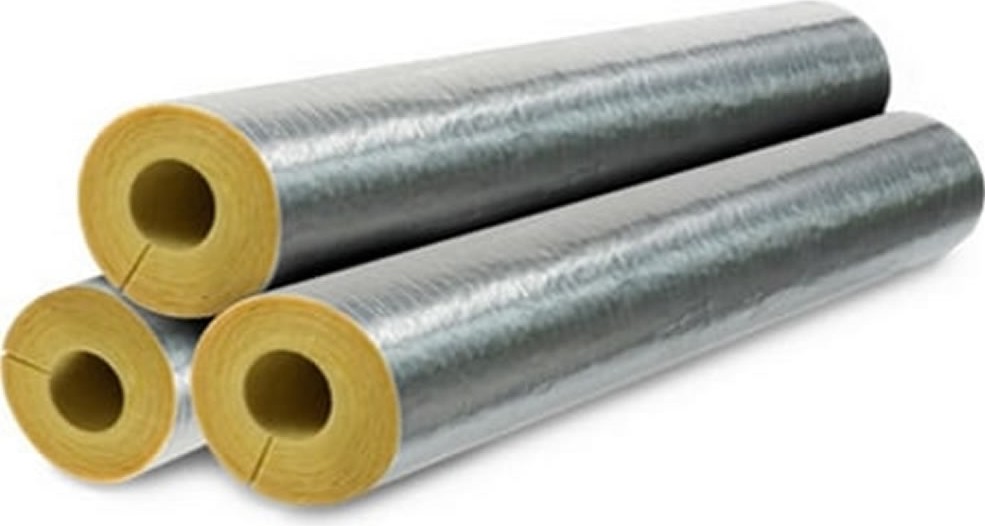 Izocam Prefabrik Boru Izolasyonu Folyo Kaplı Camyünü Boru Izolasyonu 120Cm 27MM / 3/4"