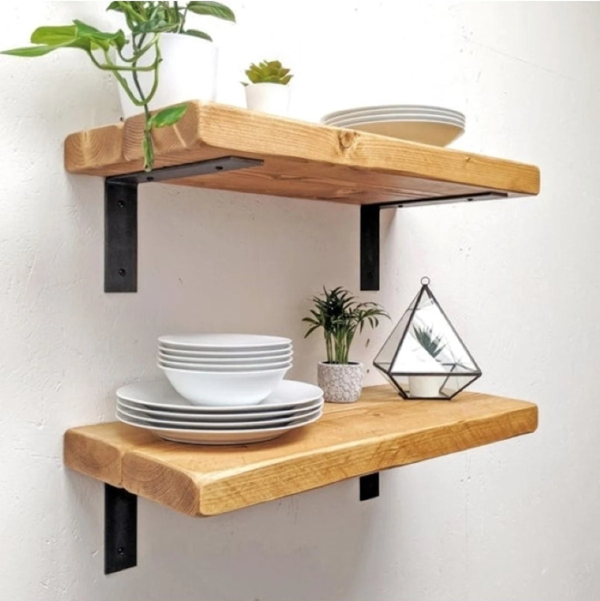 Raf Altı Ayak Raf Tutucu L Demir 12 x 25 cm Siyah Montaj Aparatı (4 Adet)