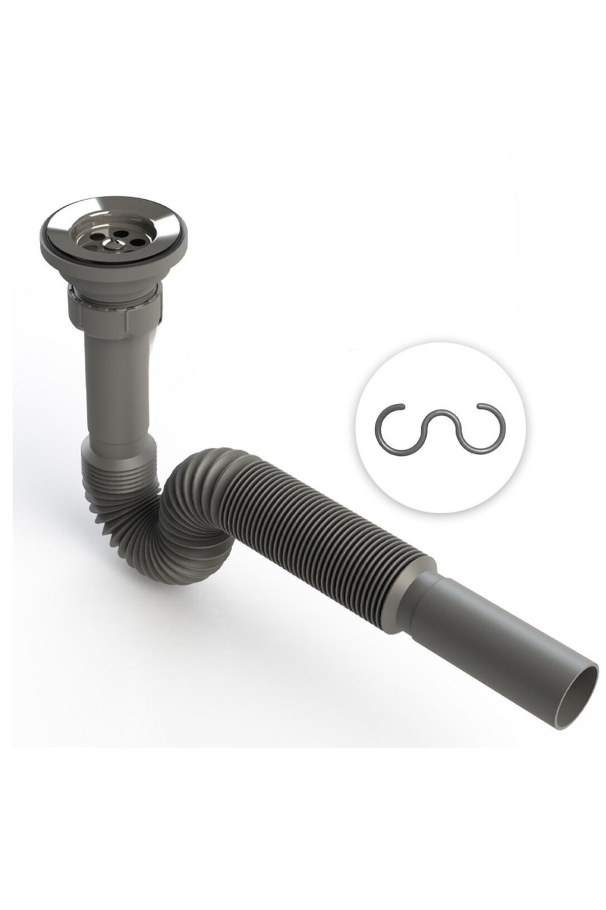 Desiphon Körüklü Lavabo Sifonu Lüks Körüklü Lavabo Evye Sifonu