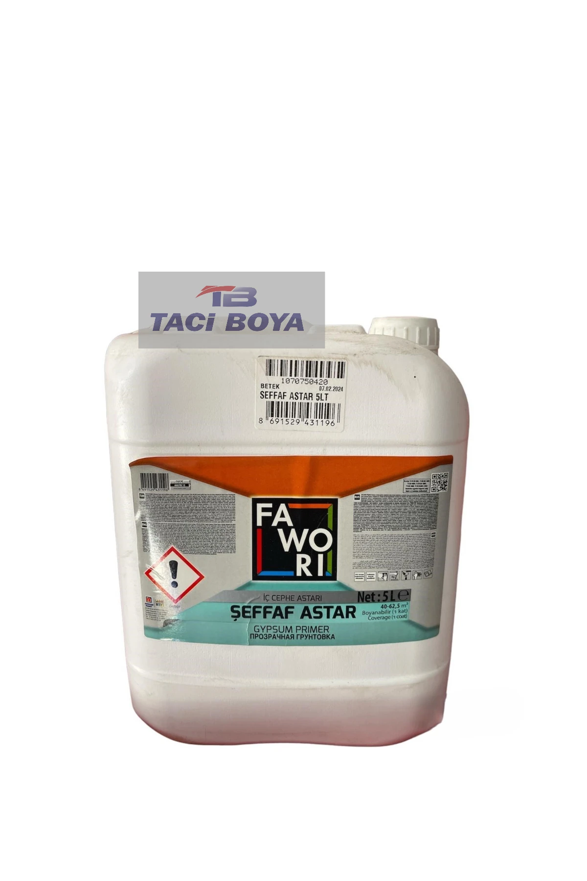 FAWORİ ŞEFFAF İÇ CEPHE ASTARI  5LT