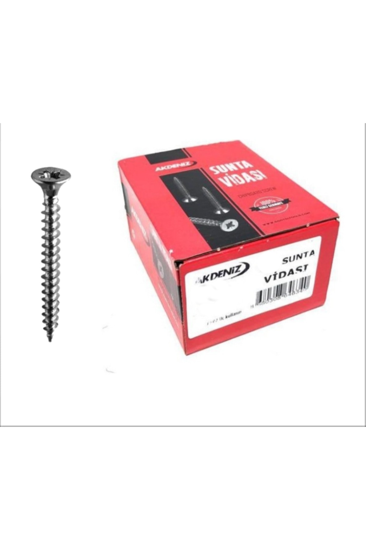 Sunta Vidası 5 x60 mm 200'lü Paket – Mobilya & Ahşap Uygulamaları için Güçlü, Paslanmaz Vida Seti