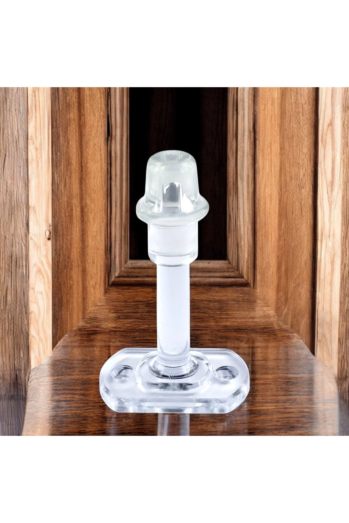 Şeffaf Plastik Kapı Pencere Arkası Tampon 8 CM Vidalı Duvar Koruyucu Silikon Stoper 5 Adet