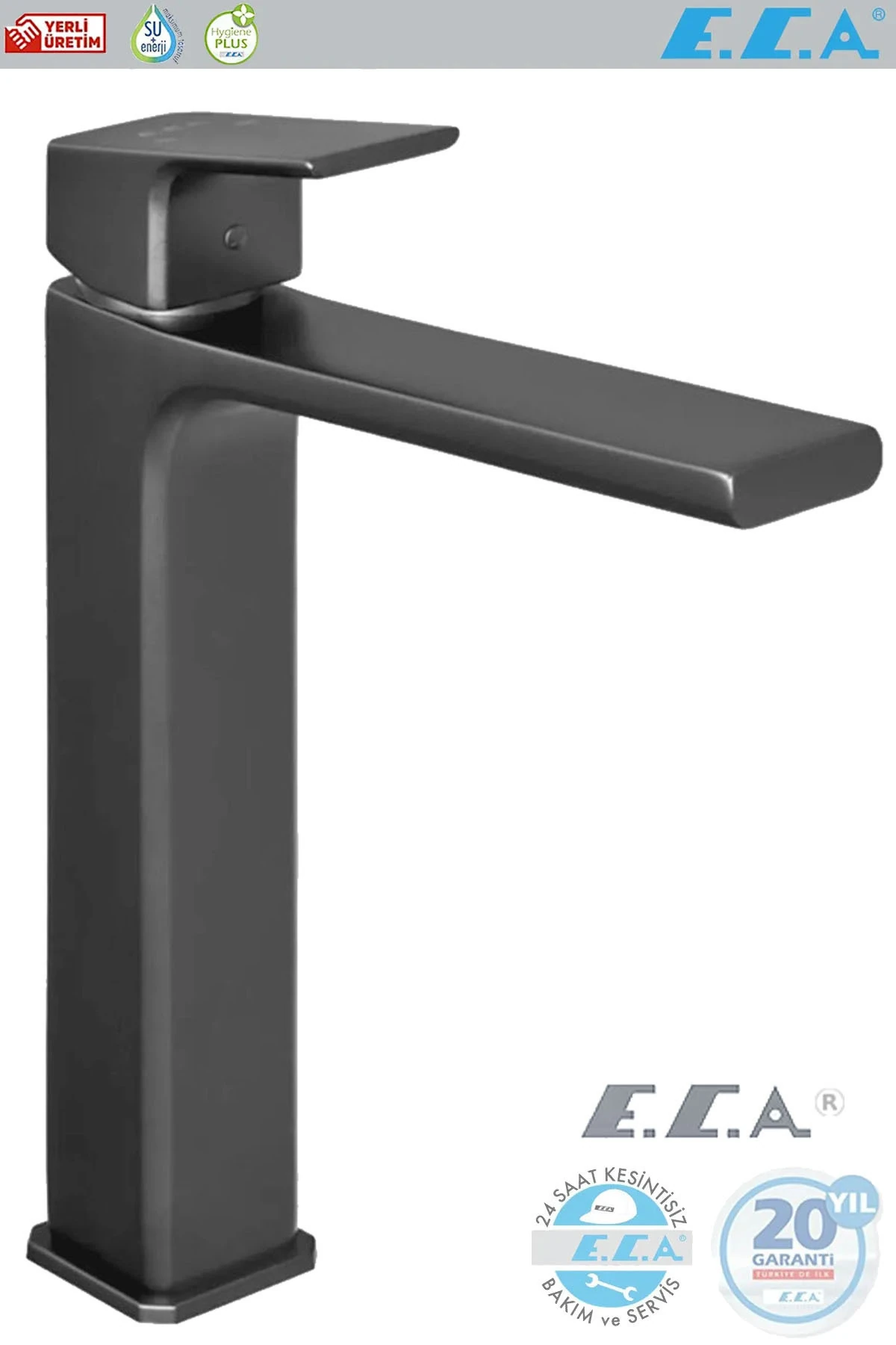 E.c.a Tiera Lavabo Bataryası Mat Siyah Yüksek Tip Lavabo Bataryası 103588002