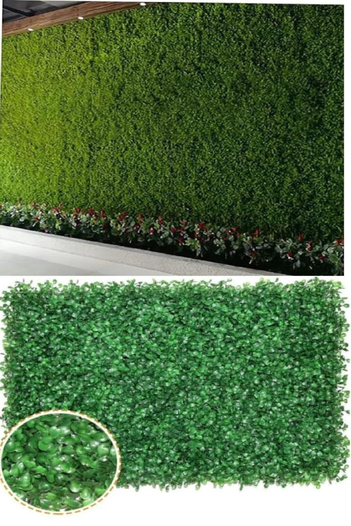 1 ADET Botanik Dikey Bahçe Peyzaj Dekoratif Yapay Bitki Duvar Kaplama Panel Şimşir Tabaka Çiçek Duva