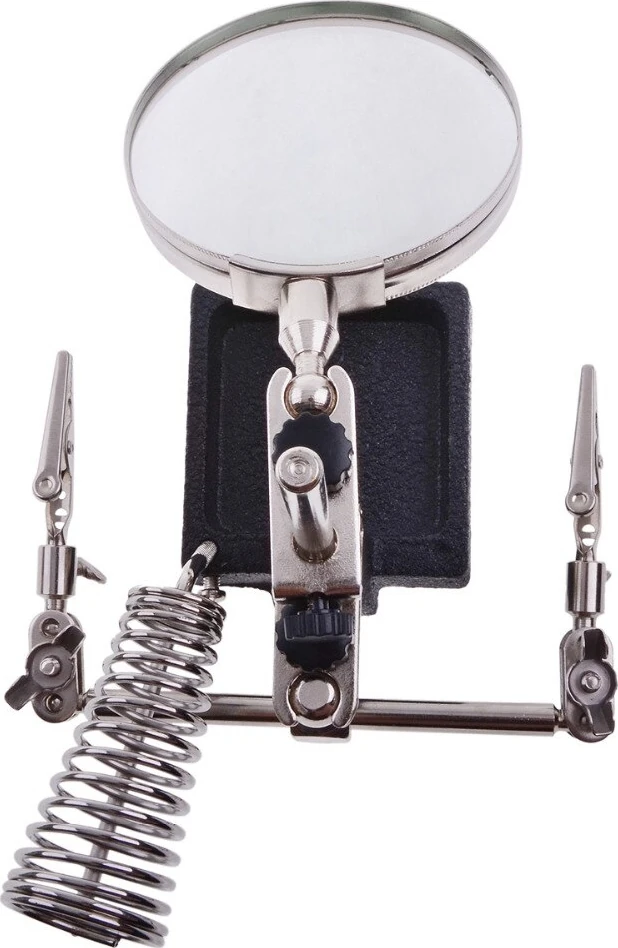 Üç Konumlu Büyüteçli Masa Üstü Havya Lehim - Kaynak Standı