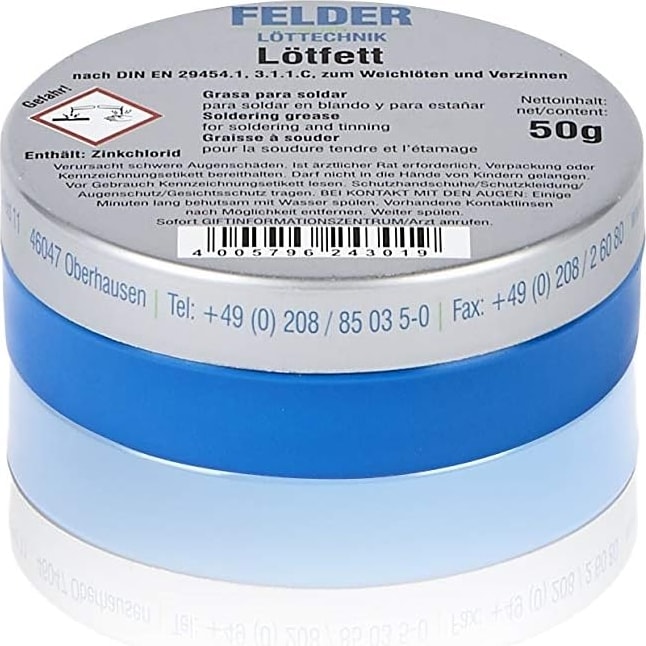 Alman Malı Felder Lötfett Lehim Pastası Havya Pastası 50 gr - Germany