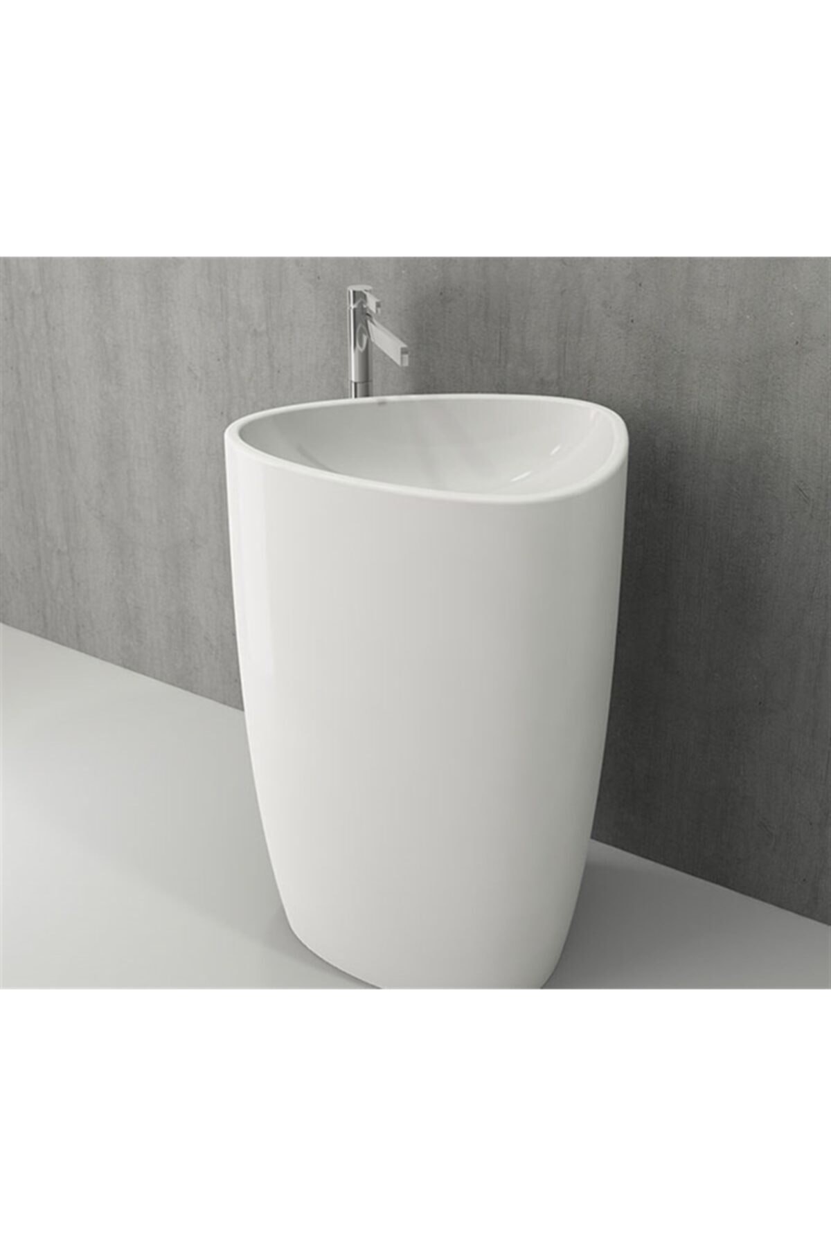 Etna 58 Cm Monoblok Lavabo Parlak Beyaz