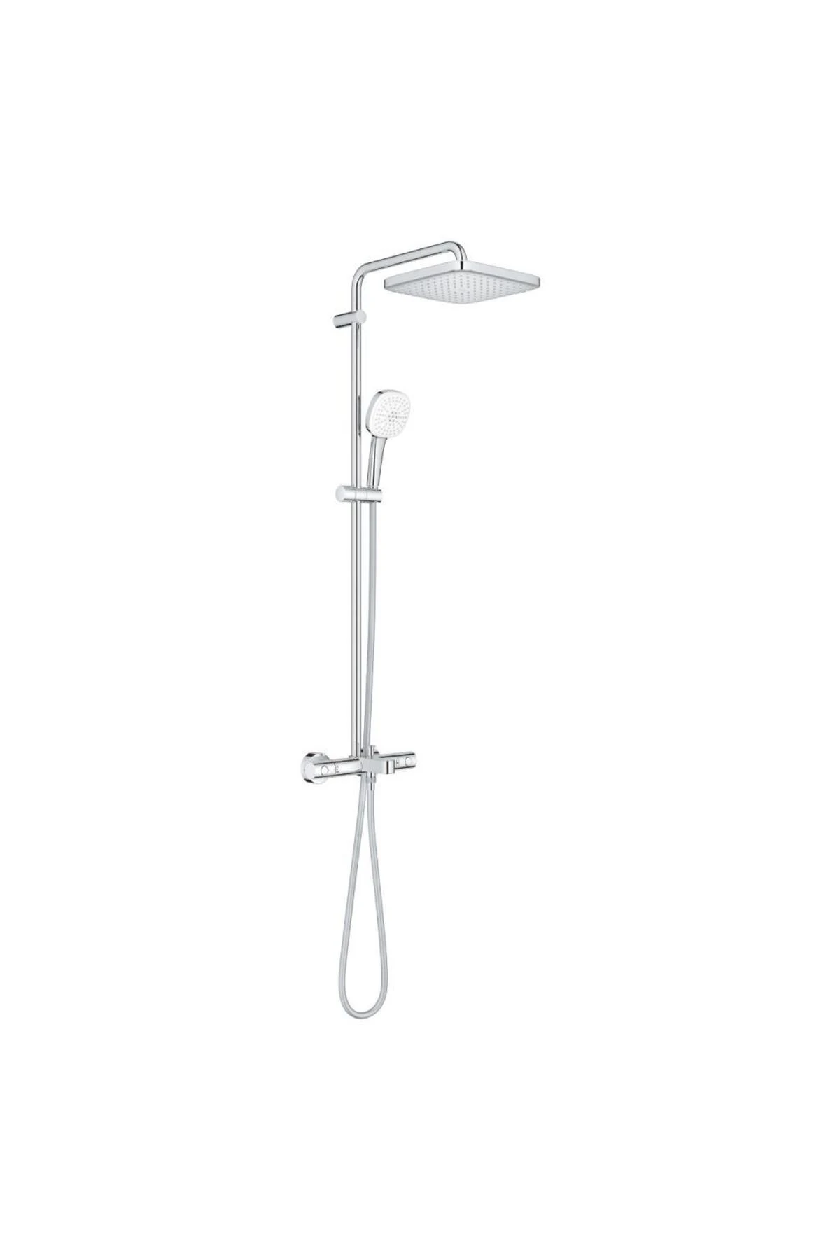 Tempesta System 250 Cube Duvara Monte Termostatik Banyo Bataryalı Duş Kolonu Krom, 26975001