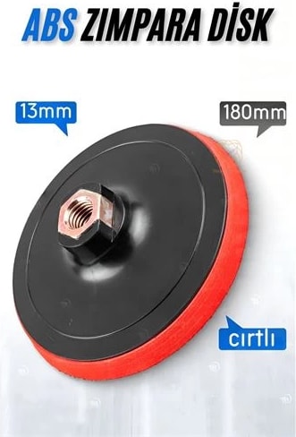 Bfs 180 mm Cırtlı Zımpara Disk Pasta Cila Sünger Tabanı