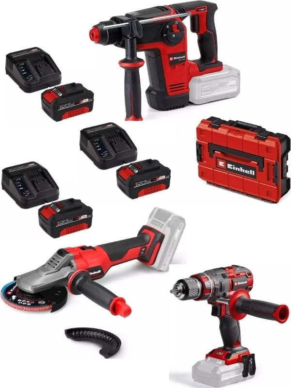 Tp-Hd 18/26 Bl Tp-Cd 18/80 Li-I Bl Matkap Tp-Ag 18/125 F Li Bl Taşlama 3X4.0AH Akülü Kömürsüz Set