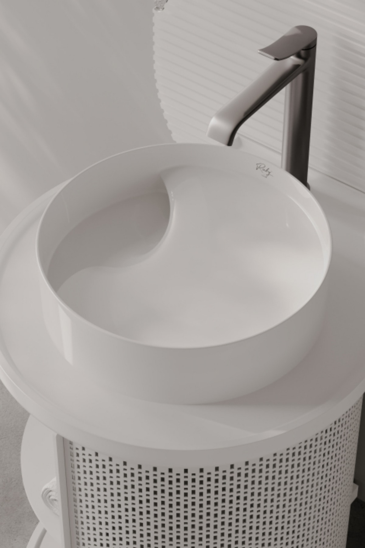 Lua Uzun Lavabo Bataryası Armatürü Metalik Gri LU6500GR