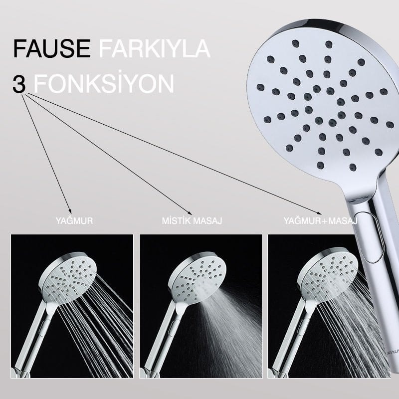 Sürgülü Duş Seti 3 Fonksiyonlu KSS121