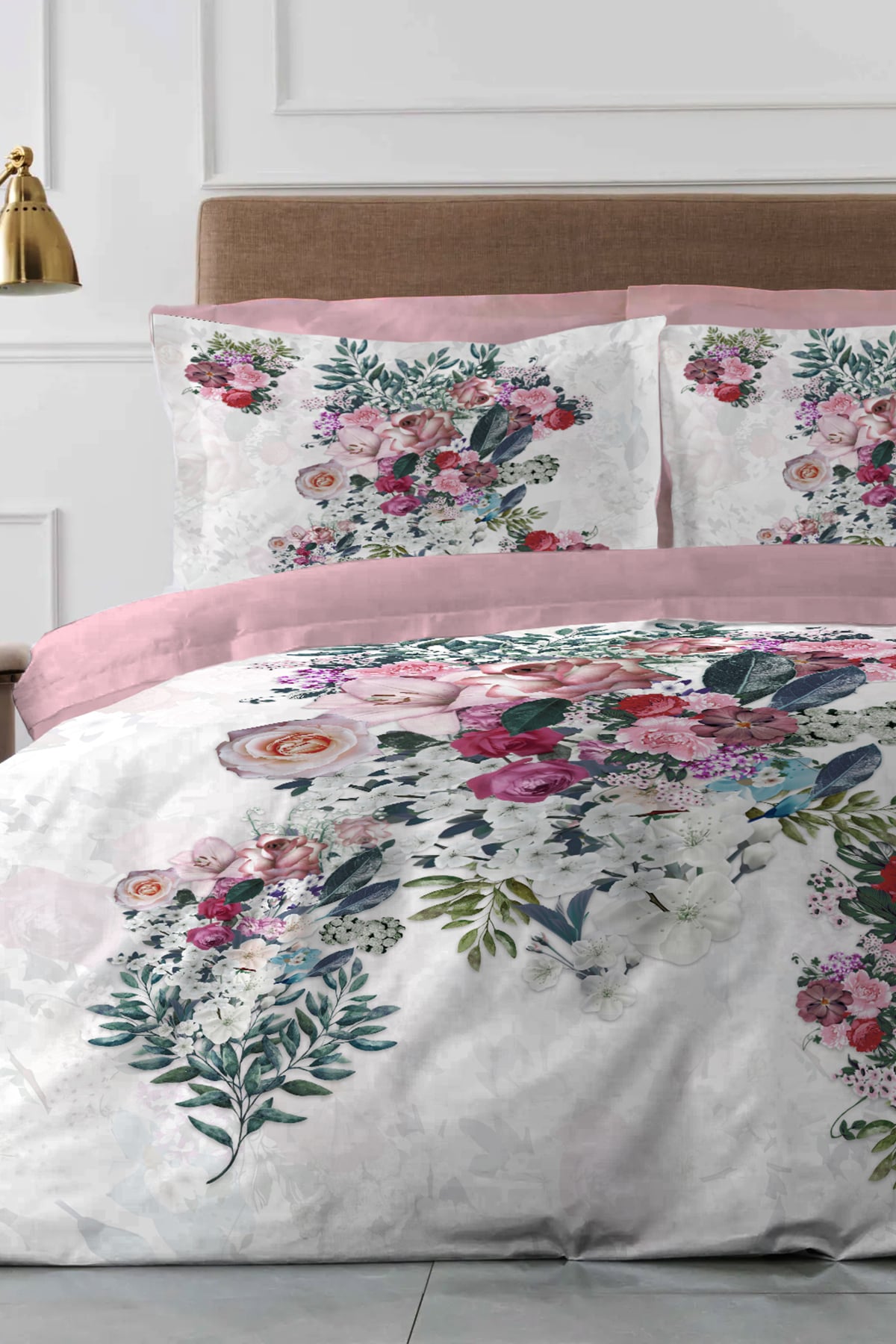 Çift Kişilik Nevresim %100 Pamuk Oeko-tex®Sertifikalı Özel Dokuma Çiçekli Flower Dream