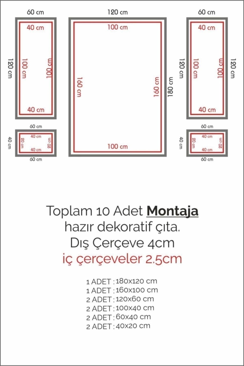 Dekoratif Boyanabilir Duvar Çıtası Kesi mli Hazır Paket-Duvar Dekorasyon 2513-4020