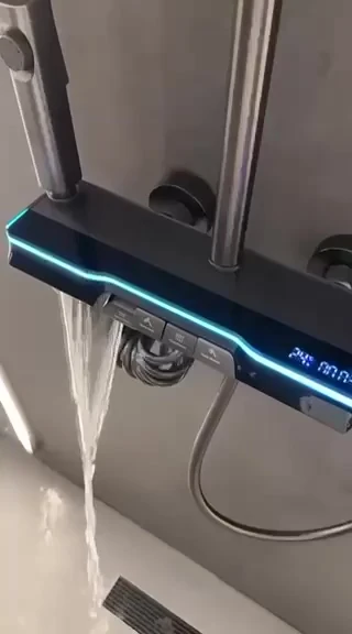 LÜX DİJİTAL GÖSTERGELİ VE LEDLİ 5 FONKSİYONLU PİYANO DUŞ SETİ PASLANMAZ SİYAH