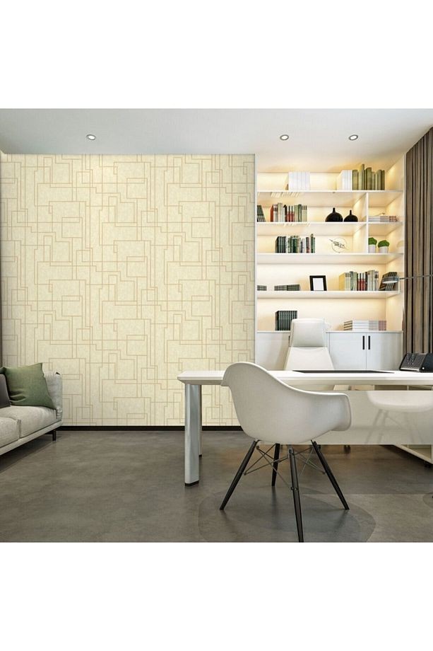 Octagon 1202-2 Geometrik Duvar Kağıdı (bej)