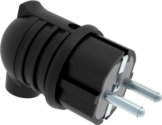 IP44 Monofaze Kauçuk Eğik Fiş 1X16A BK1-1402-2022