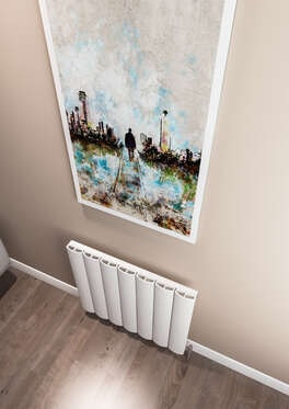 Kavala Yatay Alüminyum Radyatör 660X600 Pütürlü Beyaz (Ral 9016)