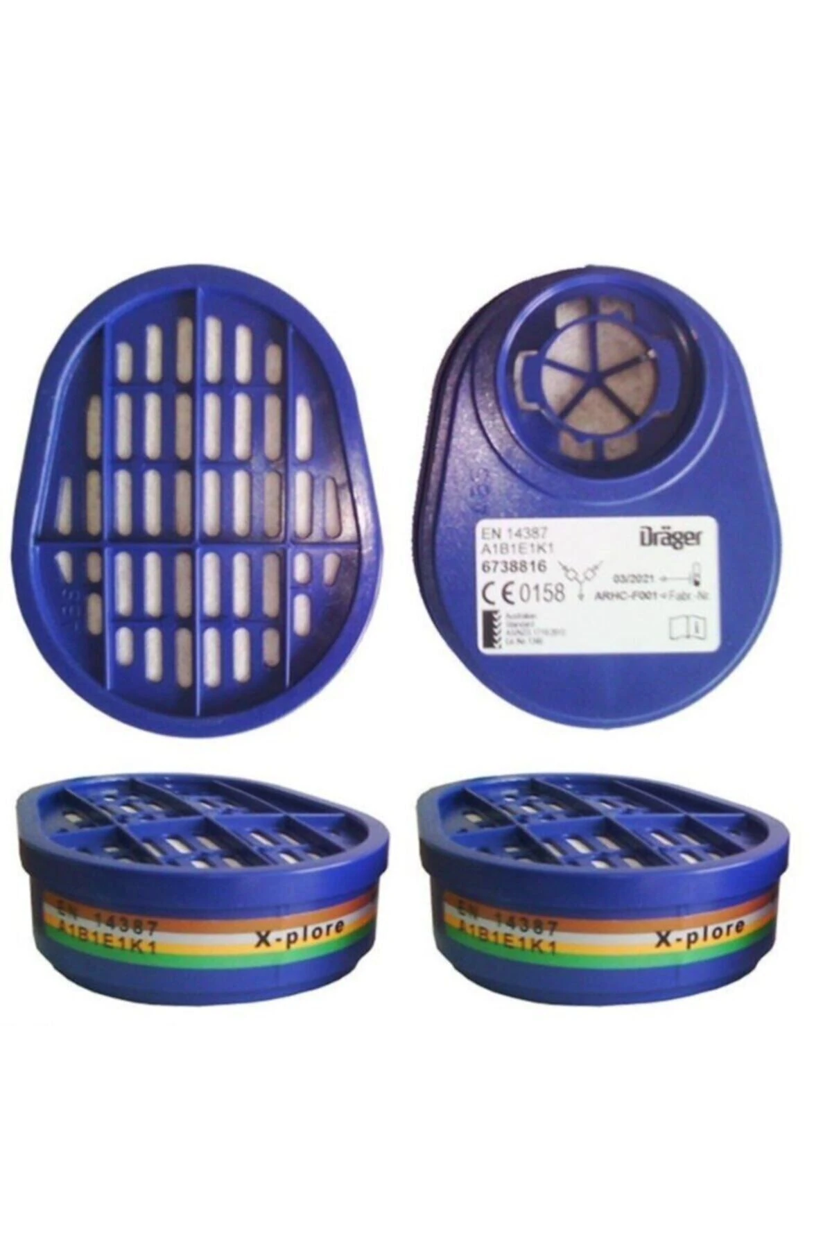 Draeger 6738816 A1b1e1k1 Organik, Inorganik Asit Ve Gaz Filtresi