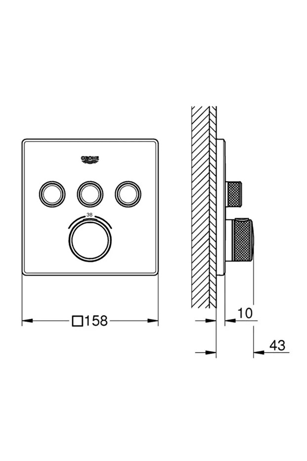 Grohtherm Smartcontrol Üç Noktadan Akış Kontrollü Kumanda - 29126000